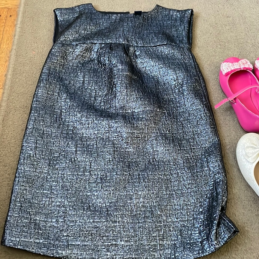 Lot of size 11 shoes and Baby Gap black shiny sleeveless metallic dress